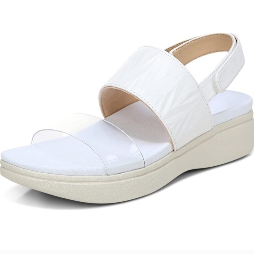 NWOT Vionic Karleen Women's White Wedge Platform Sandal Size 5 M